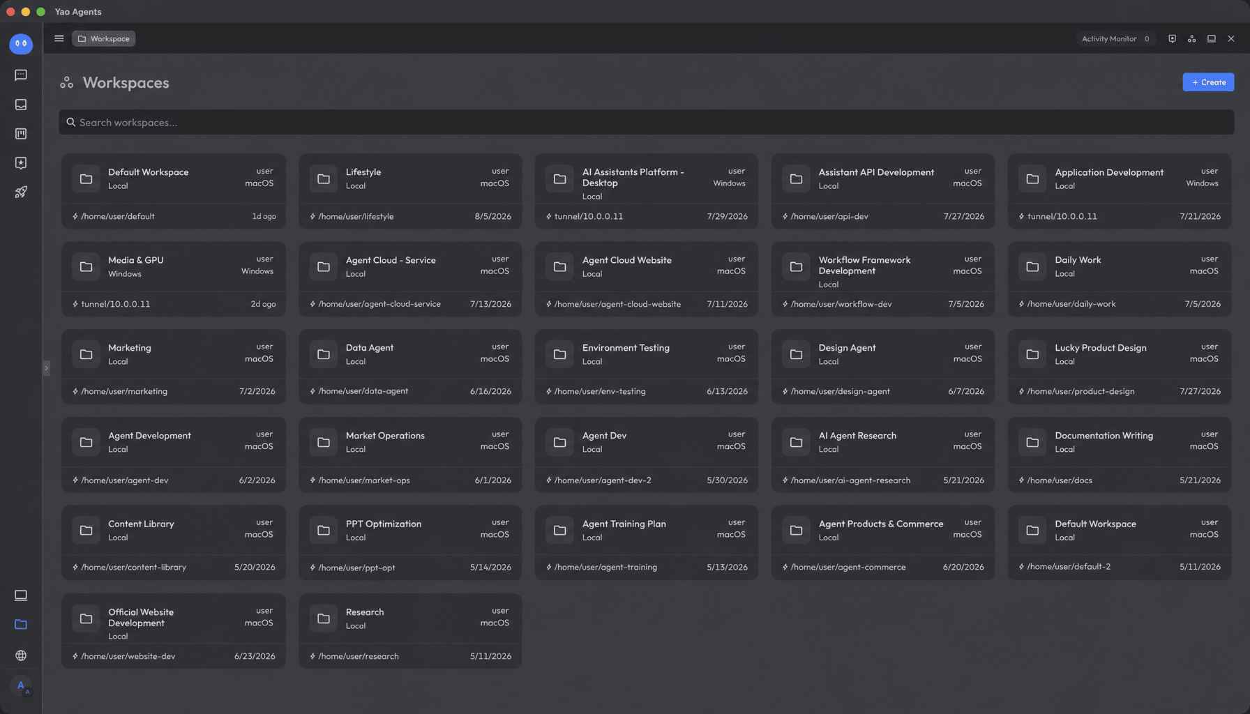 Workspace management